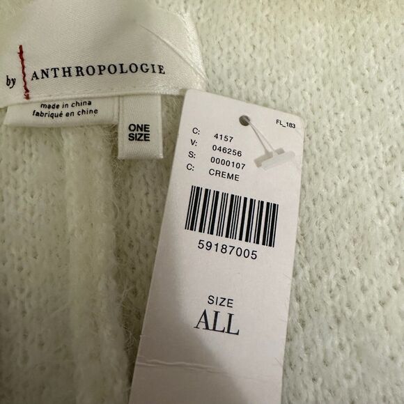by ANTHROPOLOGIE Kenzie Cardigan Sweater Cream Shimmer Bolero NWT - Picture 11 of 13